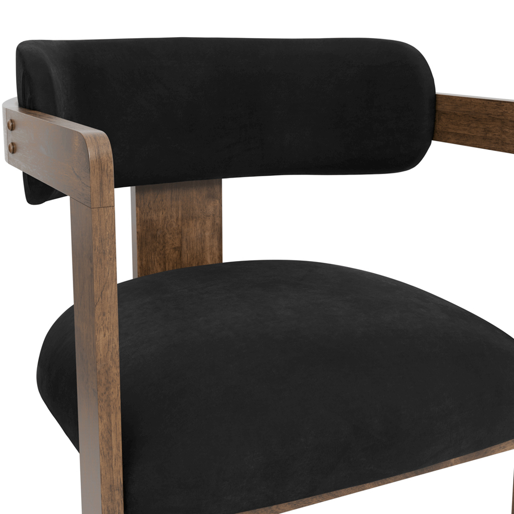 MAI BLACK / WALNUT DINING CHAIR - Image 6
