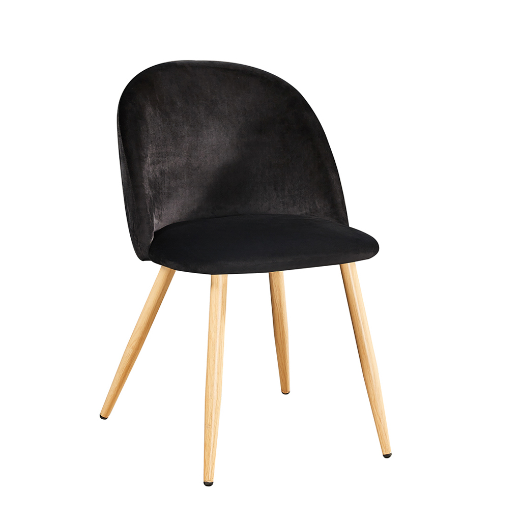 VENICE BLACK VELVET DINING CHAIRS (Set Of 2) - Image 5
