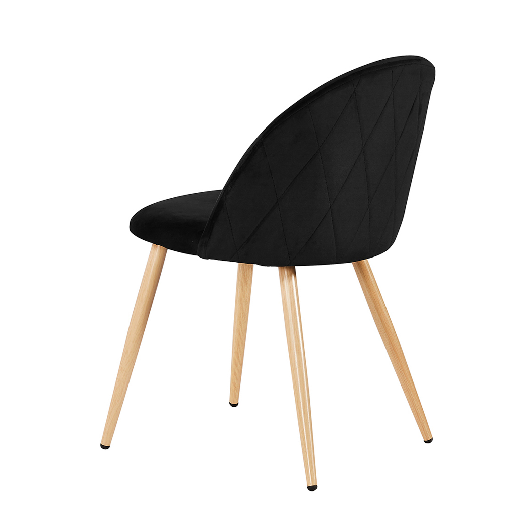 VENICE BLACK VELVET DINING CHAIRS (Set Of 2) - Image 6