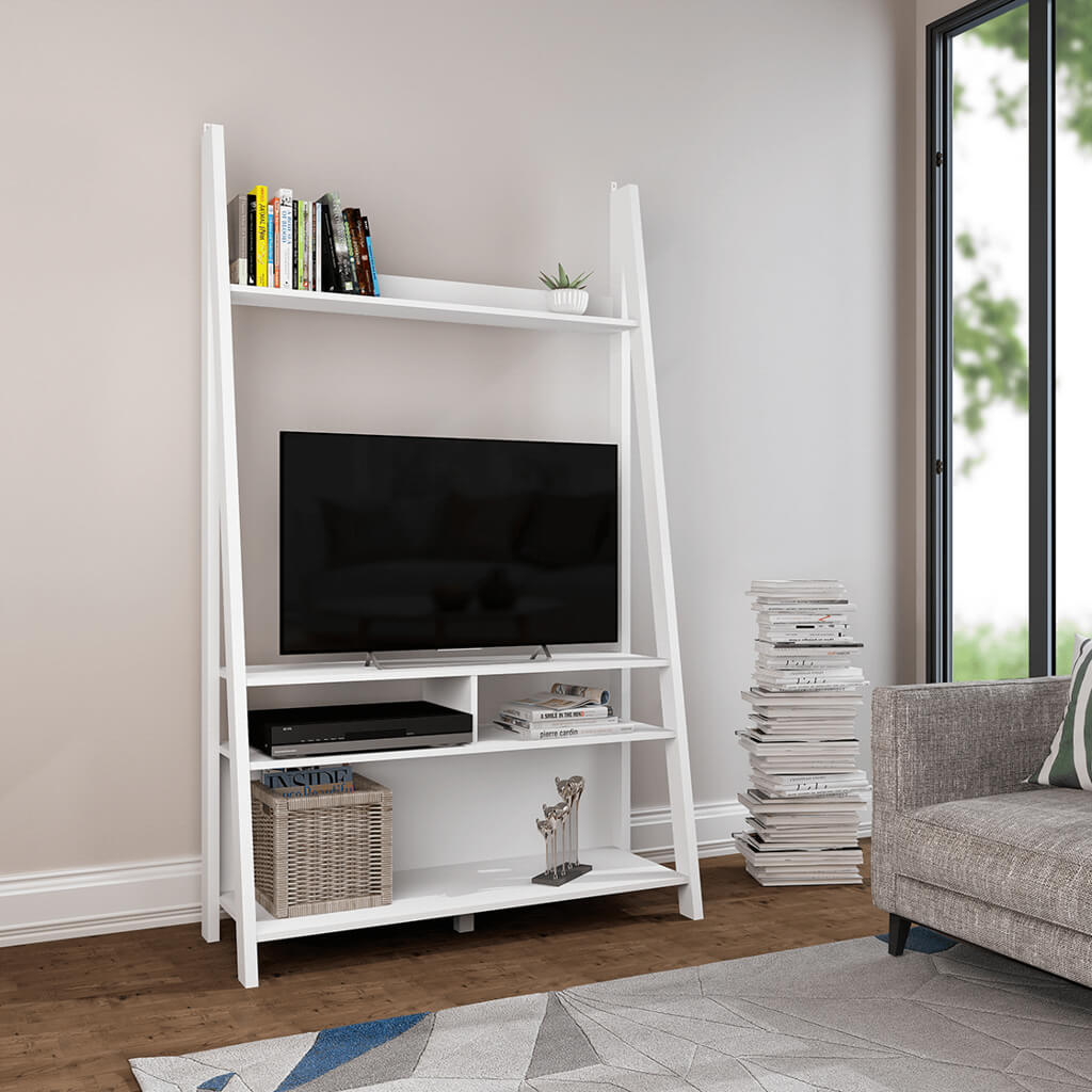 TIVA LADDER TV UNIT WHITE