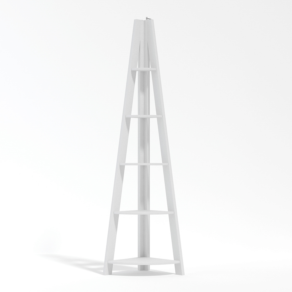 TIVA CORNER LADDER SHELVING WHITE - Image 2