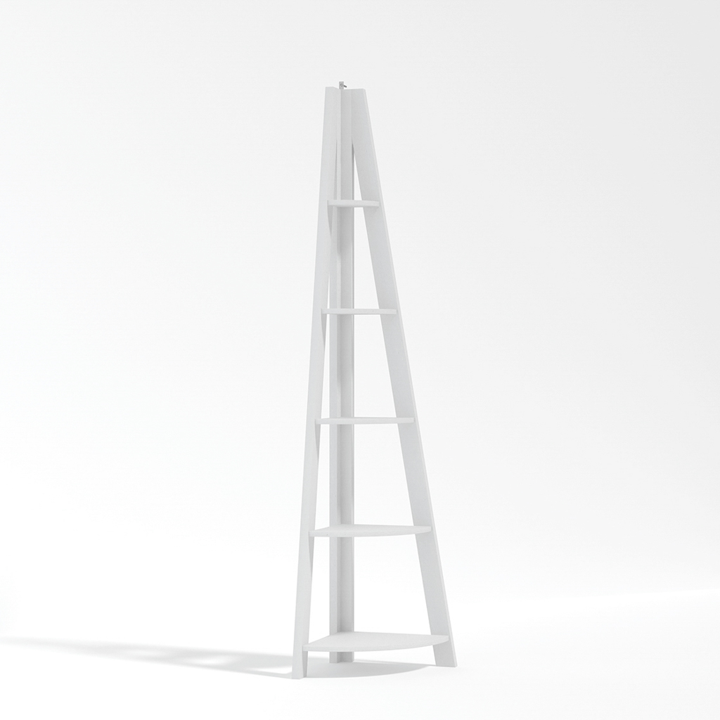 TIVA CORNER LADDER SHELVING WHITE - Image 3