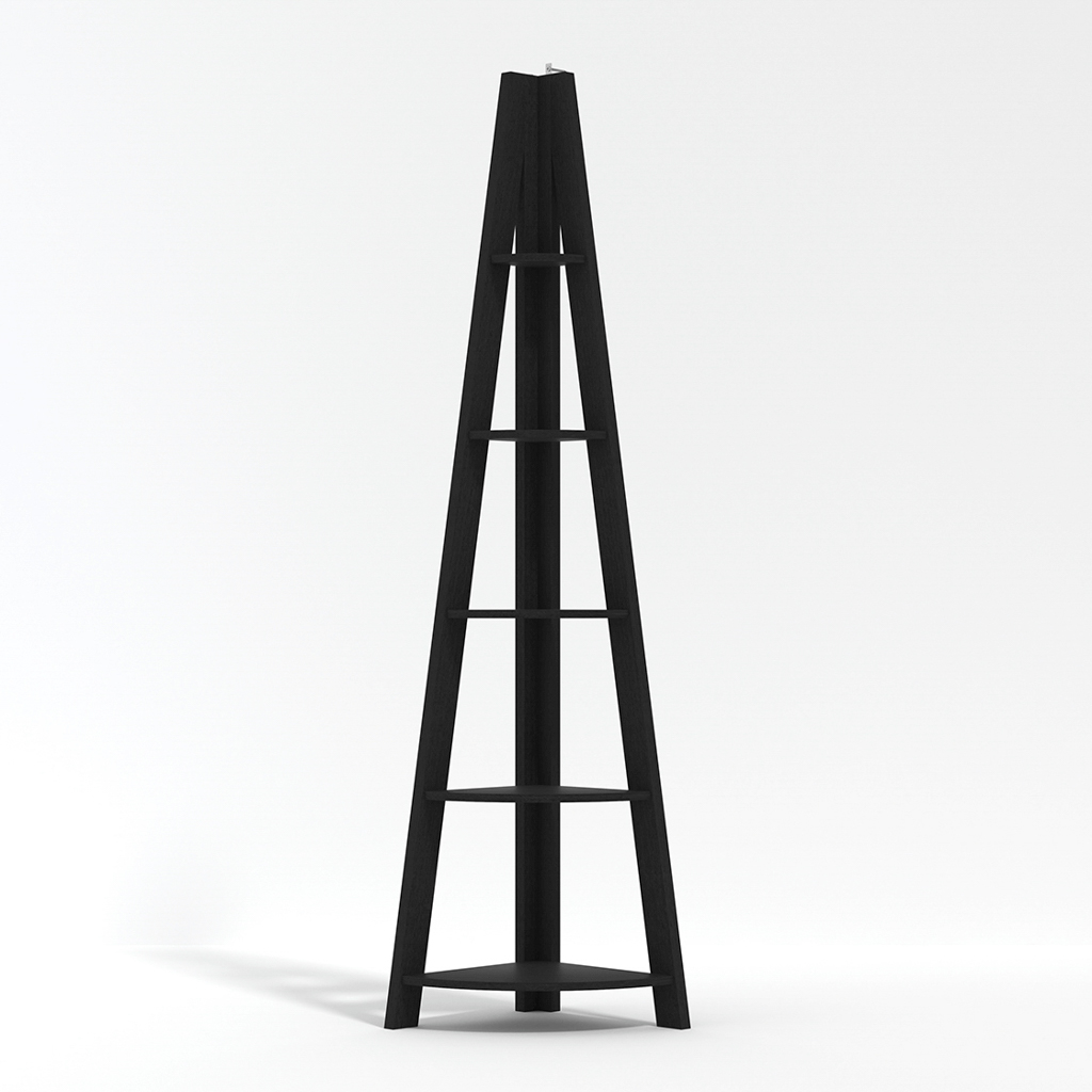 TIVA CORNER LADDER SHELVING BLACK - Image 2