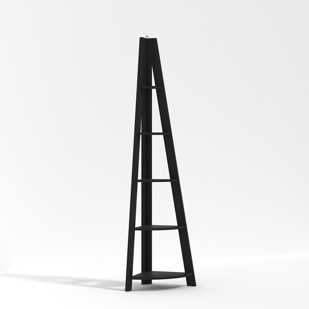 TIVA CORNER LADDER SHELVING BLACK - Image 3