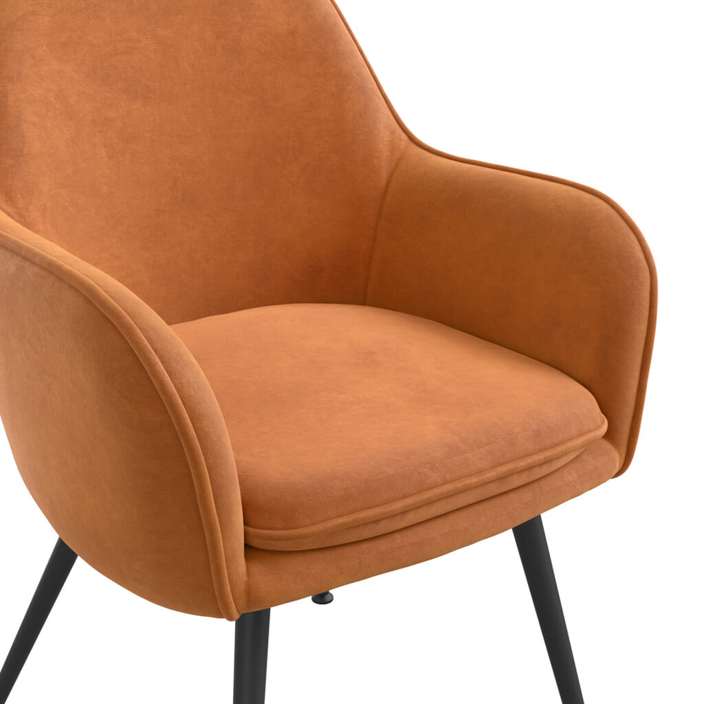 TARA BURNT RUST DINING CHAIR (2 PER PACK) - Image 6