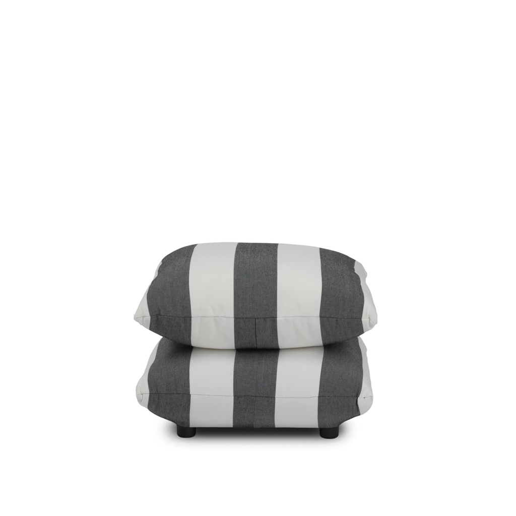 SYCAMORE BLACK AND WHITE THICK STRIPE POUFFE - Image 3