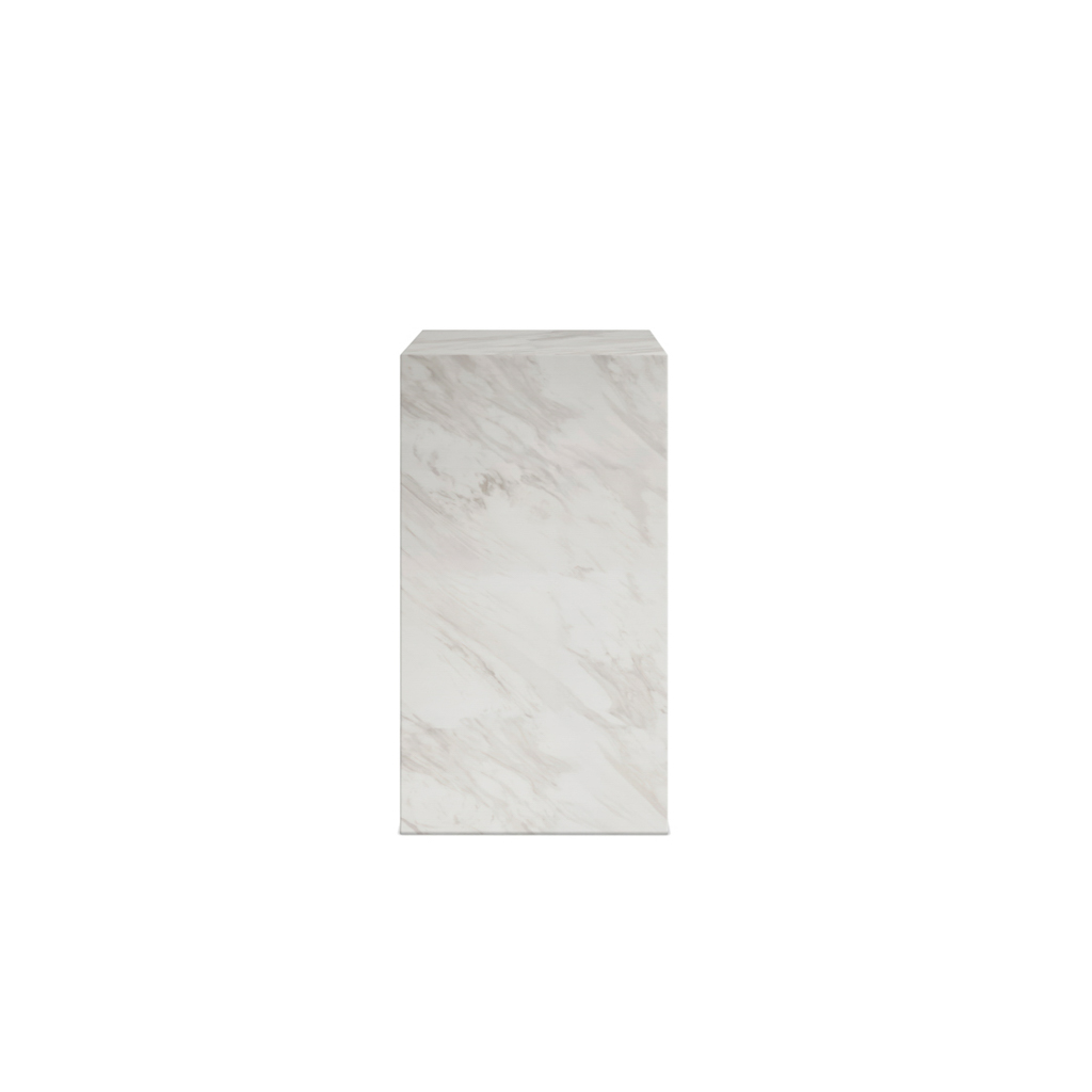 SUR WHITE MARBLE SMALL PEDESTAL - Image 2