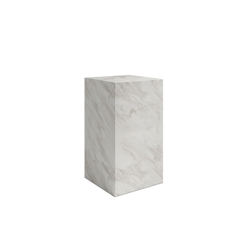 SUR WHITE MARBLE SMALL PEDESTAL - Image 3