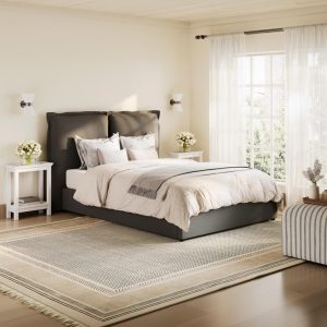 SUNDAY DEEP GREY SUPER KING SIZE BED