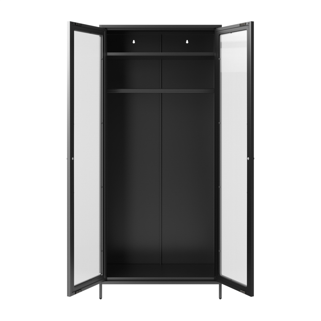 STORM BLACK 2 DOOR WARDROBE - Image 4