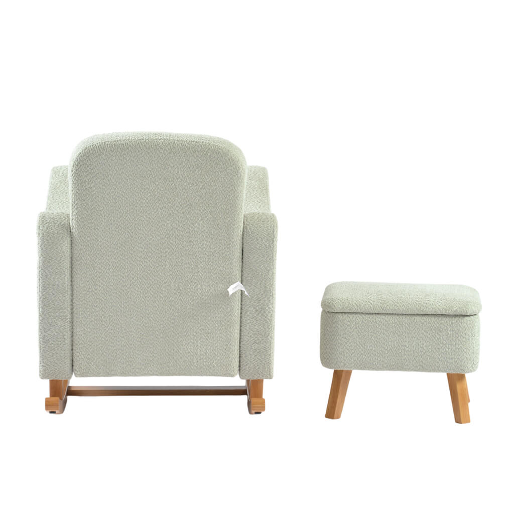 SOOTHER NURSING CHAIR & STOOL SAGE BOUCLE - Image 5