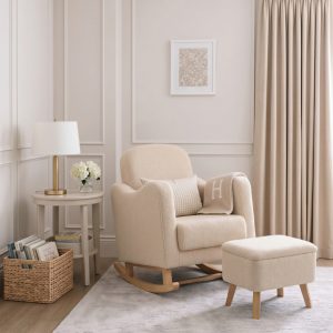 SOOTHER NURSING CHAIR & STOOL OAT TED
