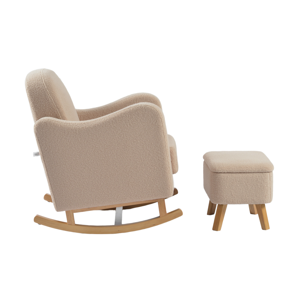 SOOTHER NURSING CHAIR & STOOL OAT TED - Image 4
