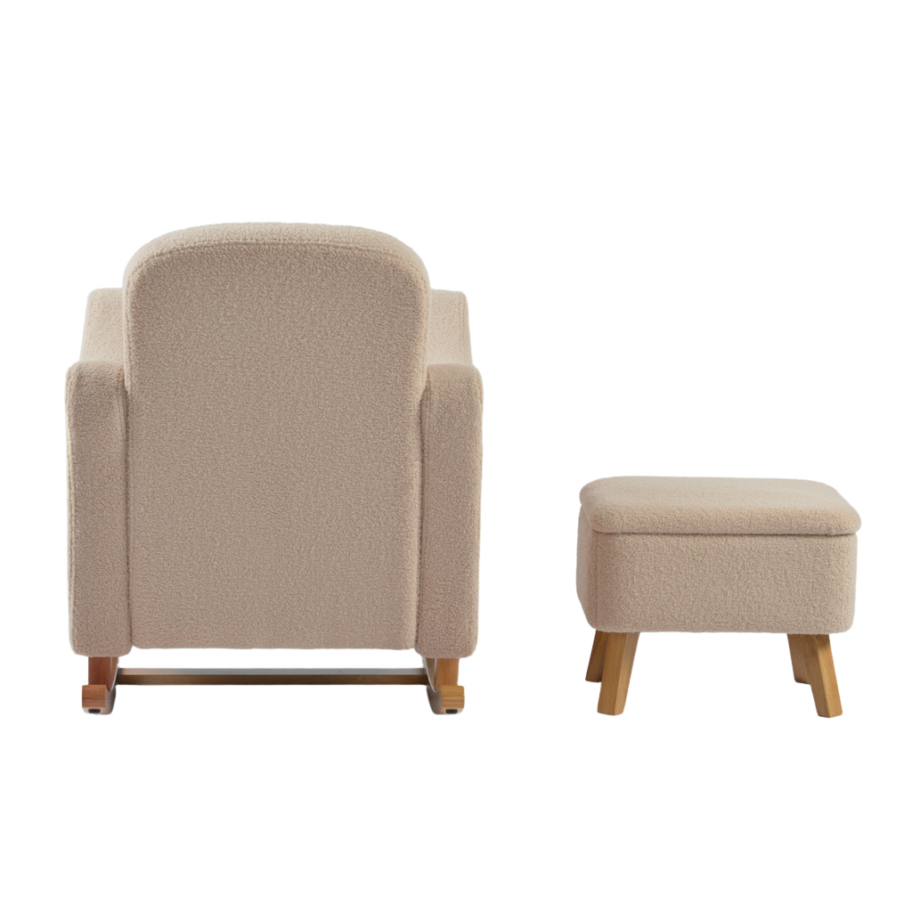 SOOTHER NURSING CHAIR & STOOL OAT TED - Image 5