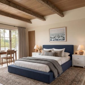 SOHO INK BLUE KING SIZE BED