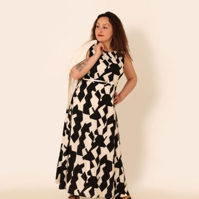 Monochrome Harmony Dress