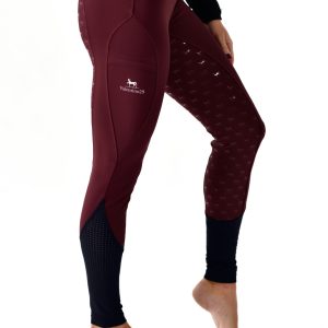 Horse Riding Leggings Burgundy