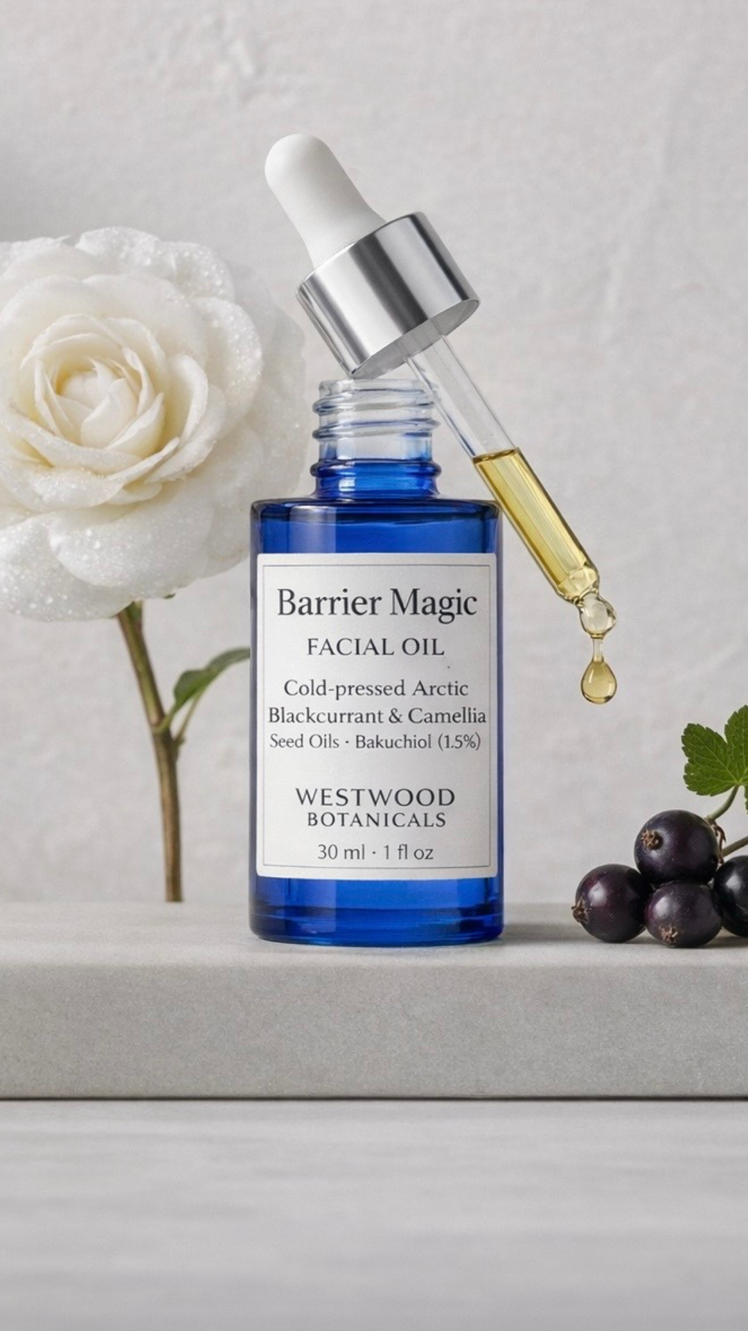 Barrier Magic Facial Oil - GLA-Rich Camellia & Arctic Blackcurrant with Bakuchiol (1.5%) - Image 2