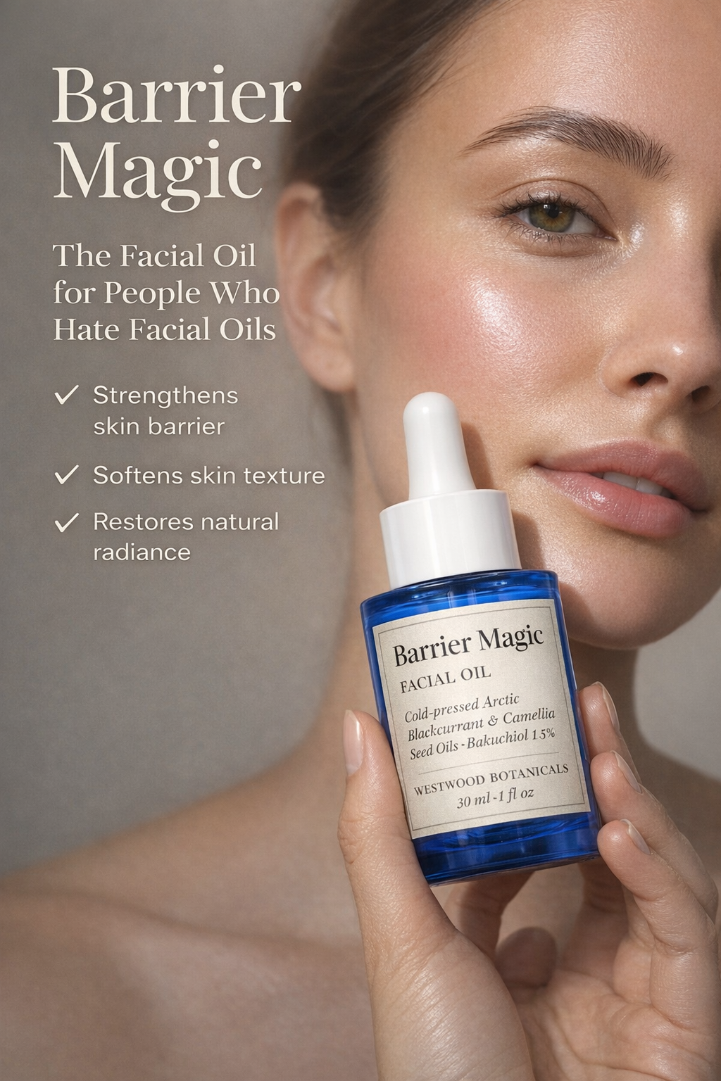 Barrier Magic Facial Oil - GLA-Rich Camellia & Arctic Blackcurrant with Bakuchiol (1.5%) - Image 3