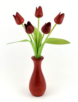 Tulips with "club classic" vase