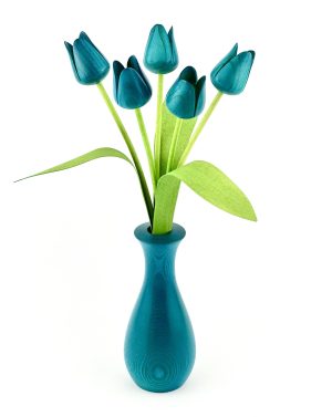 tulips with "club classic vase "