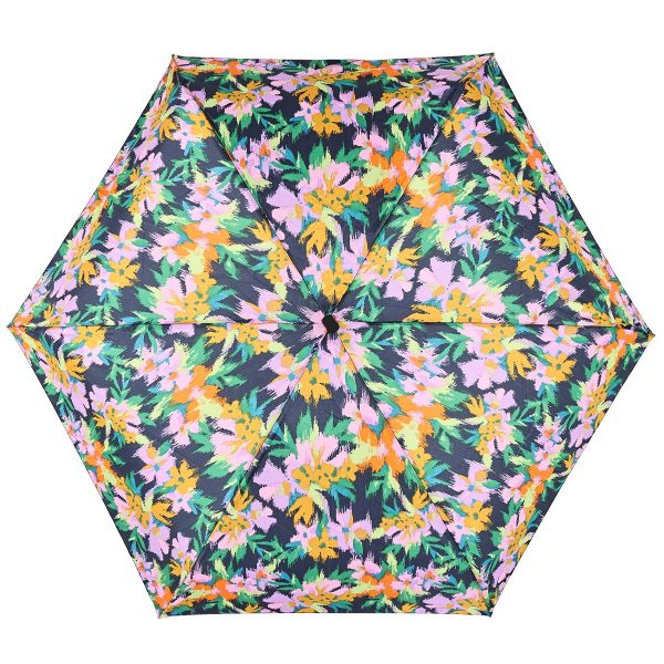 Colourful floral umbrella with vibrant pattern for UK weather.