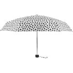 Stylish monochrome polka dot umbrella for rain protection.