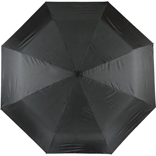 Black automatic open umbrella for rain protection.
