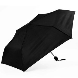 Unisex Black Basic Compact Umbrella (3501B)