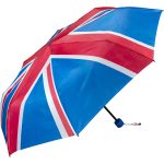 British Union Jack design compact umbrella for UK weather.