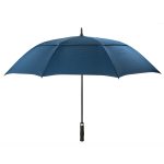 Navy FibreAuto golf umbrella with wind-resistant design and automatic opening.