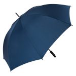 Navy wind-resistant Fibrelight golf umbrella for outdoor use.