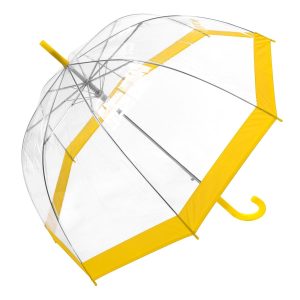 Yellow Coloured Border Dome Umbrella (3466A)