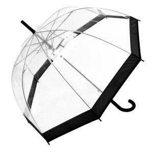 Black Coloured Border Dome Umbrella (3466A)