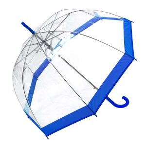 Blue Coloured Border Dome Umbrella (3466A)