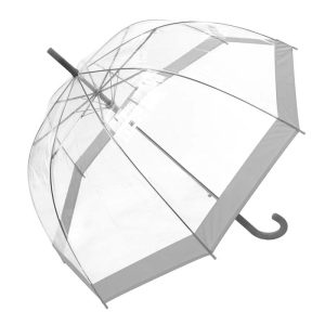 Grey Coloured Border Dome Umbrella (3466A)