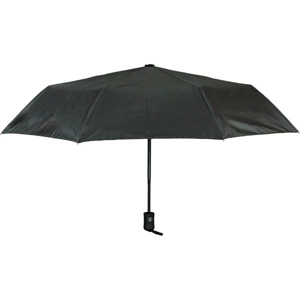 Black automatic open and close umbrella for rain protection.