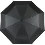 Black automatic open and close umbrella for commuters and travel.