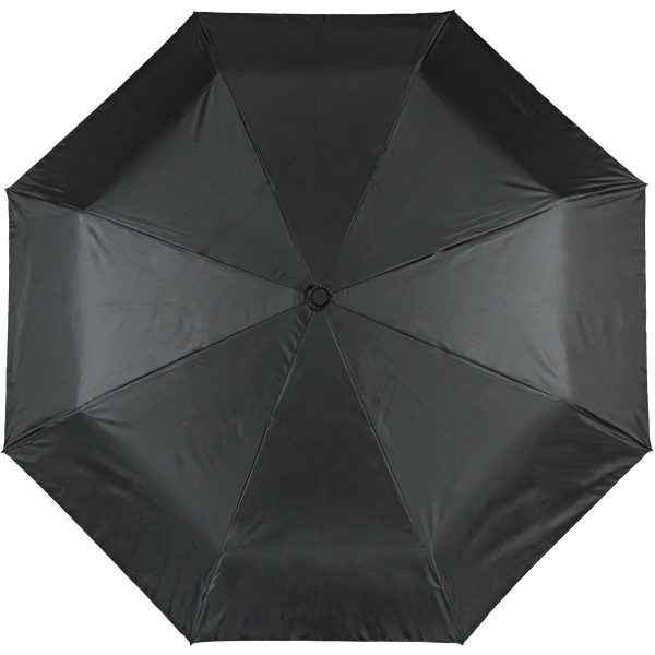 Black automatic open and close umbrella for commuters and travel.