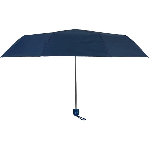 Dark blue compact umbrella with automatic open feature.