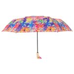 Colourful floral duck head umbrella for children, compact and lightweight.