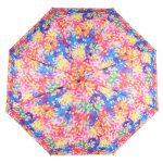 Colourful floral duck head umbrella for rain protection.