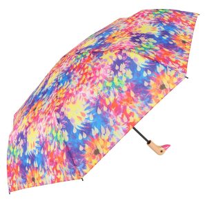 Purple Floral Duck Head Umbrella (32601)