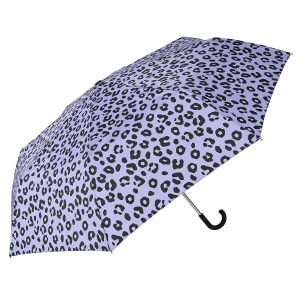 Purple Leopard Print Crook Umbrella (32114)