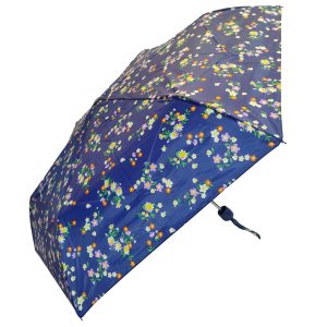 Navy Ditsy Floral Print Umbrella (32110)