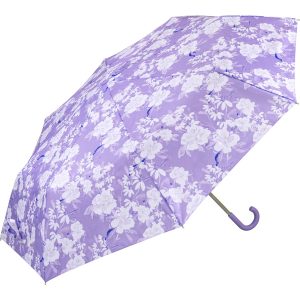 Purple Floral Crook Umbrella (32106)