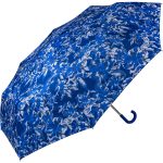 Blue floral pattern umbrella for rain protection from X-brella UK.