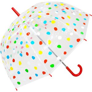 Bright Polka Dot Print Dome Umbrella (18047)