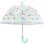 Kids umbrella with colourful dinosaur pattern for children.