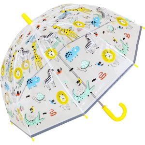 Kids Dome Umbrella with Jungle Animal Print (18029)